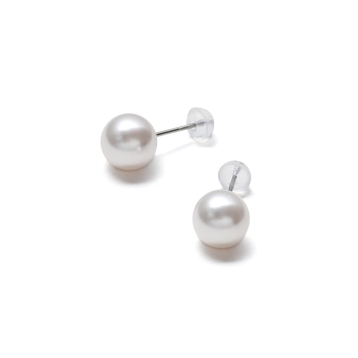 

Japanese pearl 8mm [VOTRE COUTURE] High-quality earrings, Pt, hypoallergenic, pearl, white, silver, platinum,
