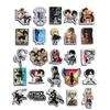 50 100Pcs Attack On Titan Stickers Scrapbooking Phone Luggage Skateboard Laptop Diy Anime Waterproof Decals Gift