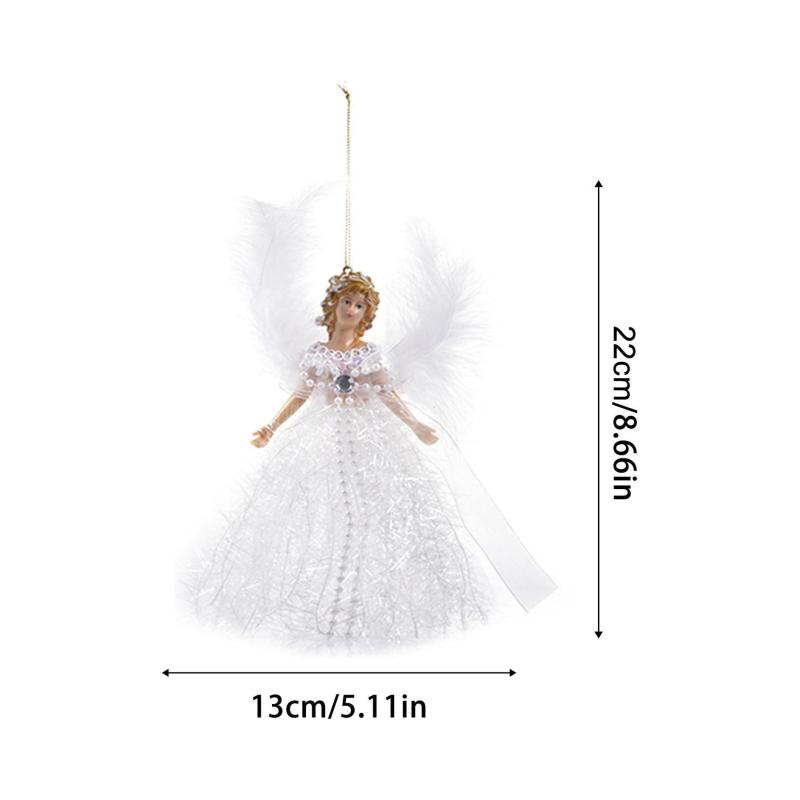 

1 шт., Садовая кукла-шарм, Украшение в форме ангела, Свадебный шарм-ангел с перьевыми крыльями, для Рождества, Свадьбы, Дня рождения, Пасхи, Дня святого Валентина Pack of 1 белый