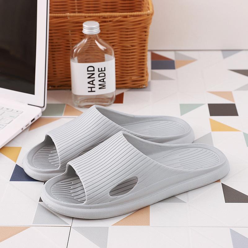 Home Slippers Women's Summer Indoor Non-slip Silent Household Thick-soled Couple Bathroom Bath Soft-soled Men's Cool Slippers