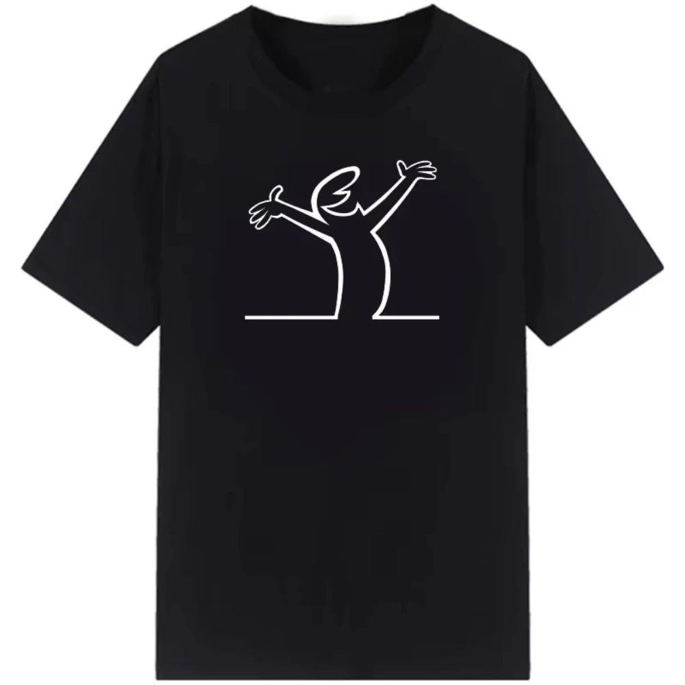 Funny Meme Tops Creative La Linea The Line Osvaldo Cavandoli TV T-Shirt Men Fashion Women's T Shirts Streetwear Tee Casual Tops