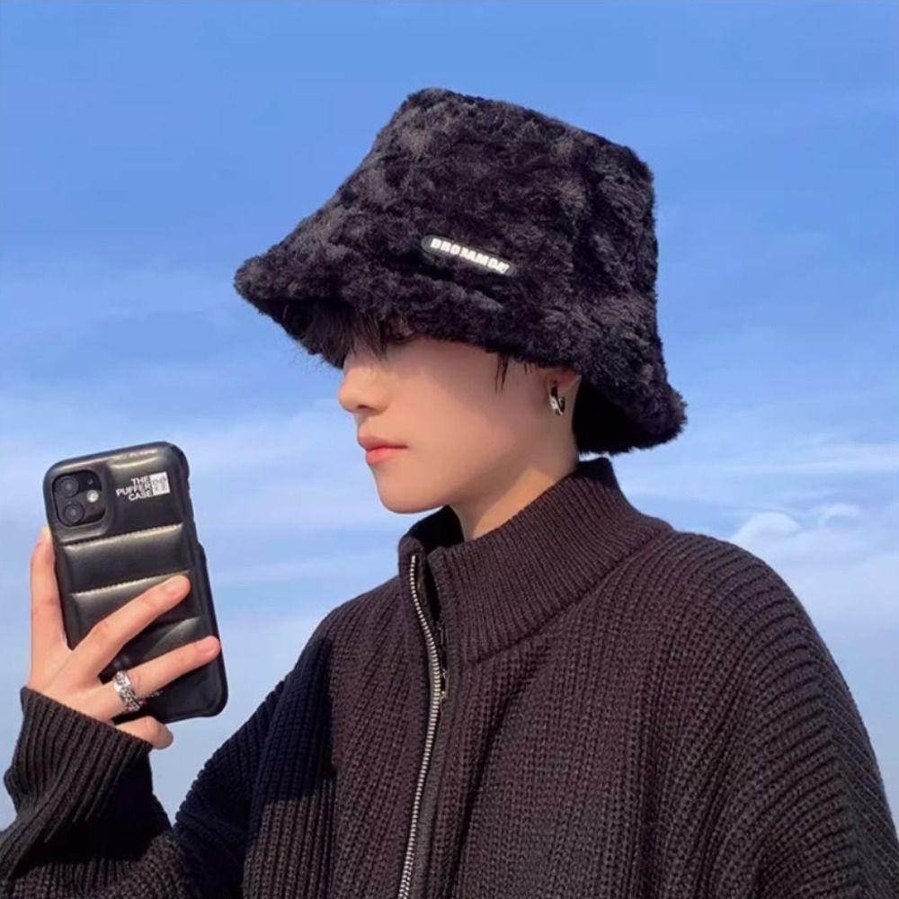 

Зима осень плюшевые панамы корейские рыболовные шапки модные мужские панамы унисекс