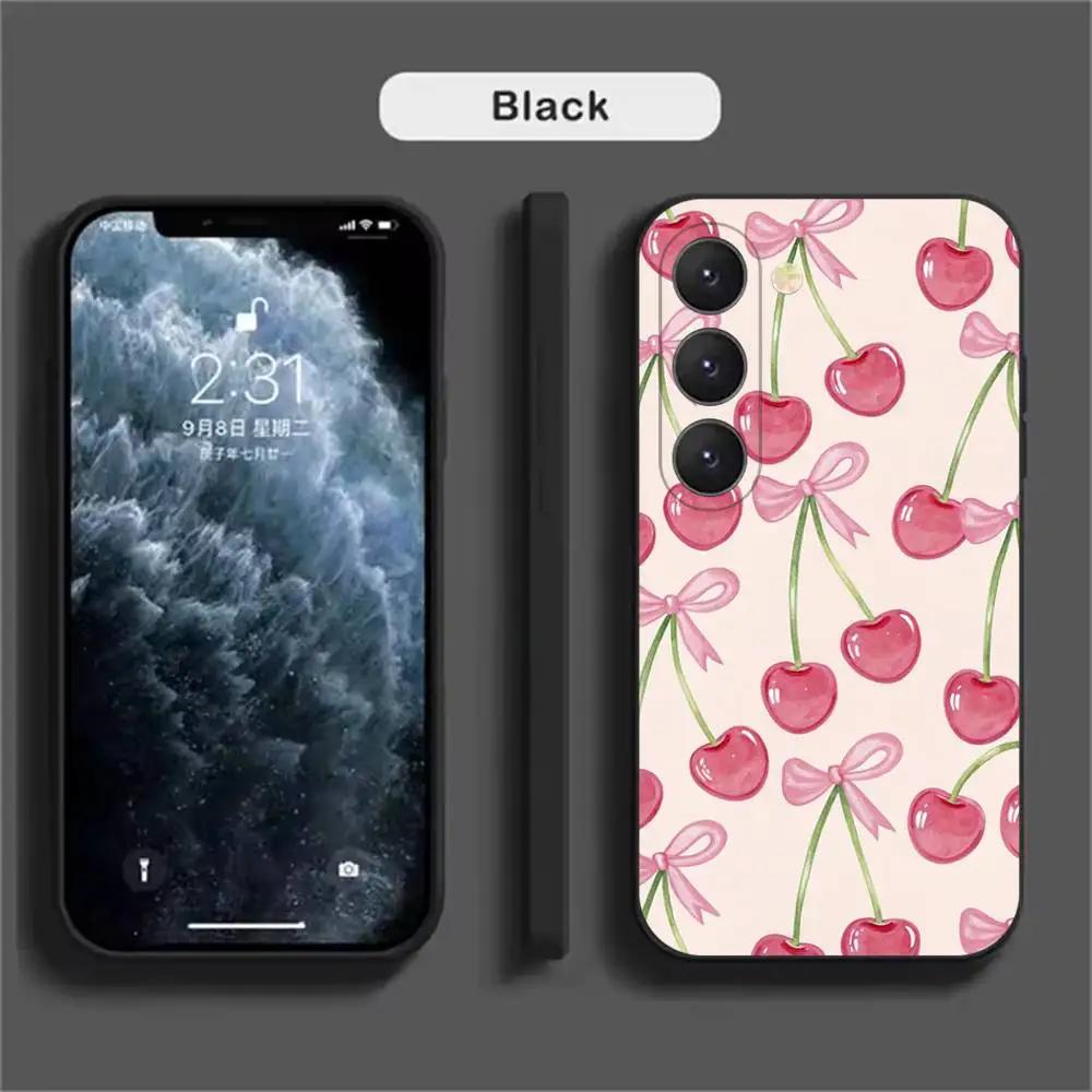 Süße Frucht Rosa Kirschen Handyhülle Für Samsung Galaxy A52 A42 A32 A22 A12 A02S A72 A73 A51 A41 A31 A21S A71 A40 A30S A20S