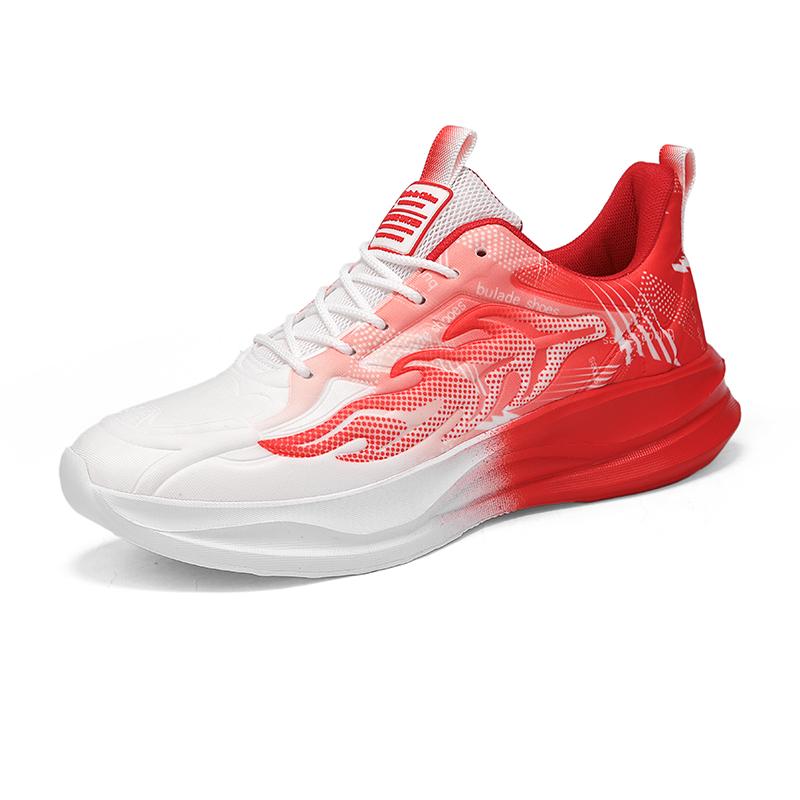 Running Shoes Men Outdoor Thick-Soled Breathable Anti-Slip Men Shoes Comfortable Lightweight Soft Mesh Lace-Up Sports Shoes Men