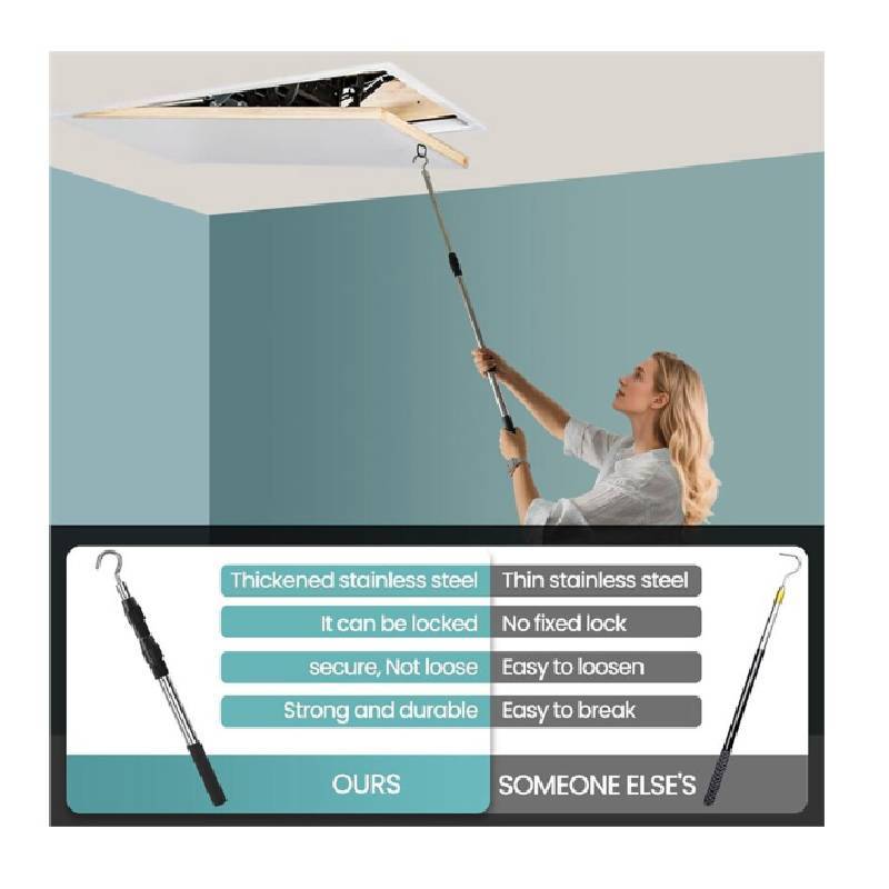 Loft Ladder Pull Down Kit With Aluminum Alloy Steel Components For Home Use