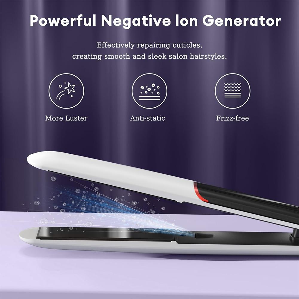 2 In 1 Hair Straightener and Curling Iron 10s Fast Heat Up Flat Iron Professional Ceramic Coating Smoother Hair Styling Tool