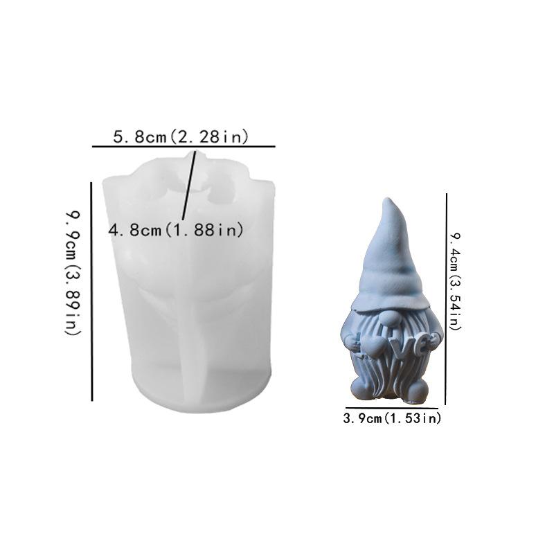 Mucegaiuri noi din silicon cu gnom fără față 3D Moș Crăciun lumânare parfumată gips săpun rășină meșteșuguri mucegai decor acasă cadou de Crăciun 2024