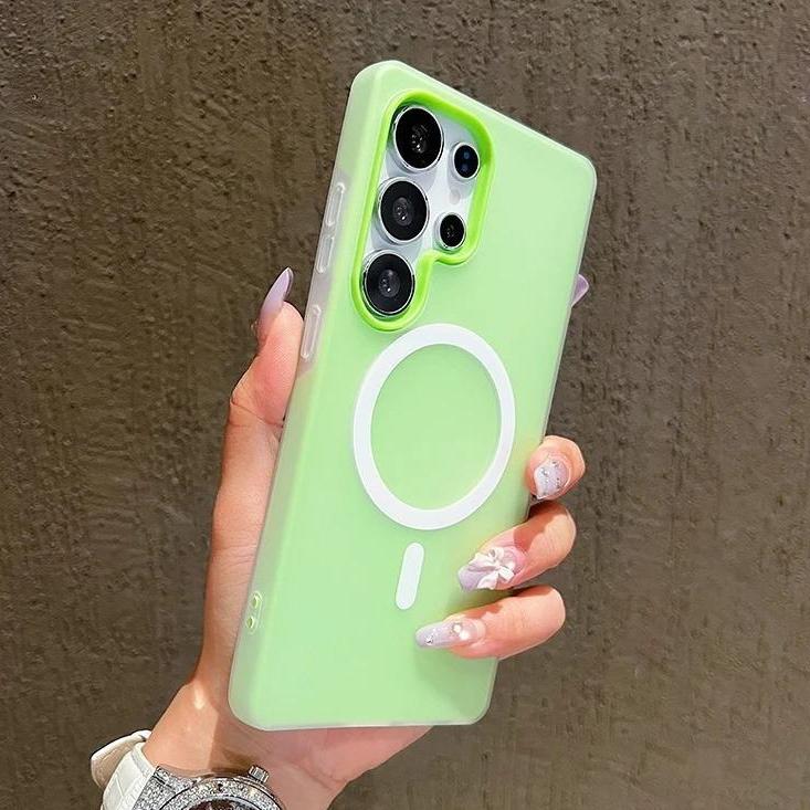 Candy Color for Magsafe Case for Samsung Galaxy S25 S26 Ultra S23 S22 Plus S24 A16 A56 A54 A35 A15 A37 A57 Matte Cover