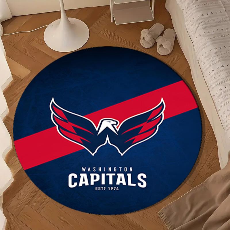 Washington Team Spirit Round Rug for Livingroom,Bedroom, Palyroom, Chair Rug, Area rug, Circle Carpet, Large Size Decor Fan Christmas gift