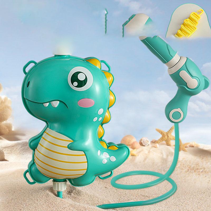 Children's backpack water gun toys 1pcs summer pull-out bared water gun beach water fight water play toy spray gun