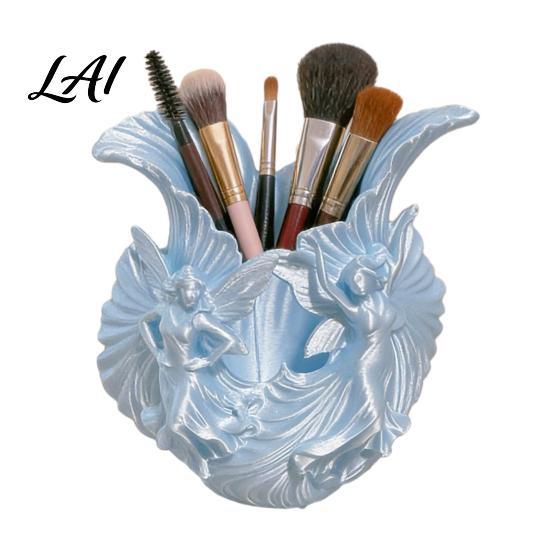 Stationery Organizer for Desk Makeup Brush Holder with Thickened Stable Base Fairies Decor Silk Holder Texture Storage Box Dressing Table Pens And