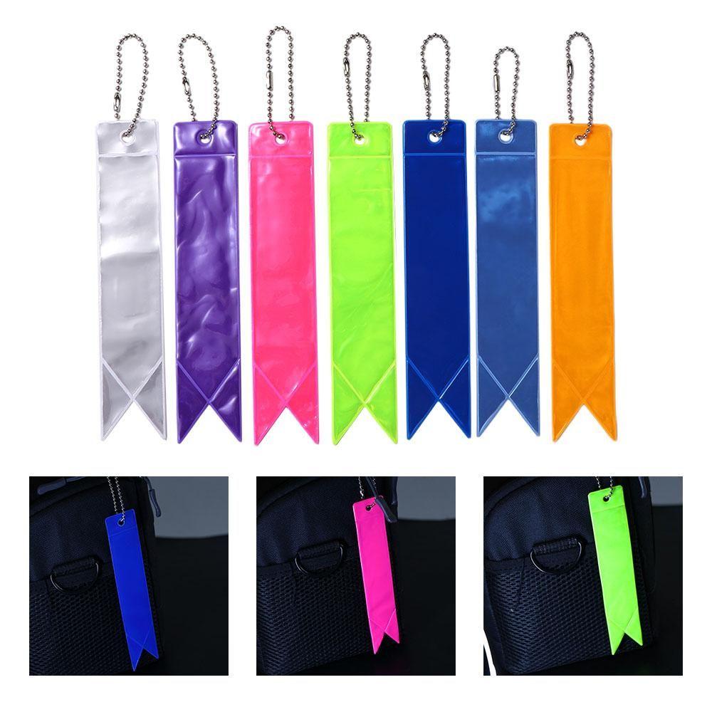 Pendant Bag Keychain Adults Children Ornaments Reflectors Reflective Strip Car Keyrings Reflective Pendant Reflective Keychains
