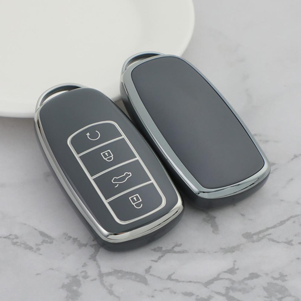 Silver Edge Car Key Cover Case for Chery Tiggo 8plus 8pro 7plus Kunpeng Edition Arrizo 5 Protective Shell