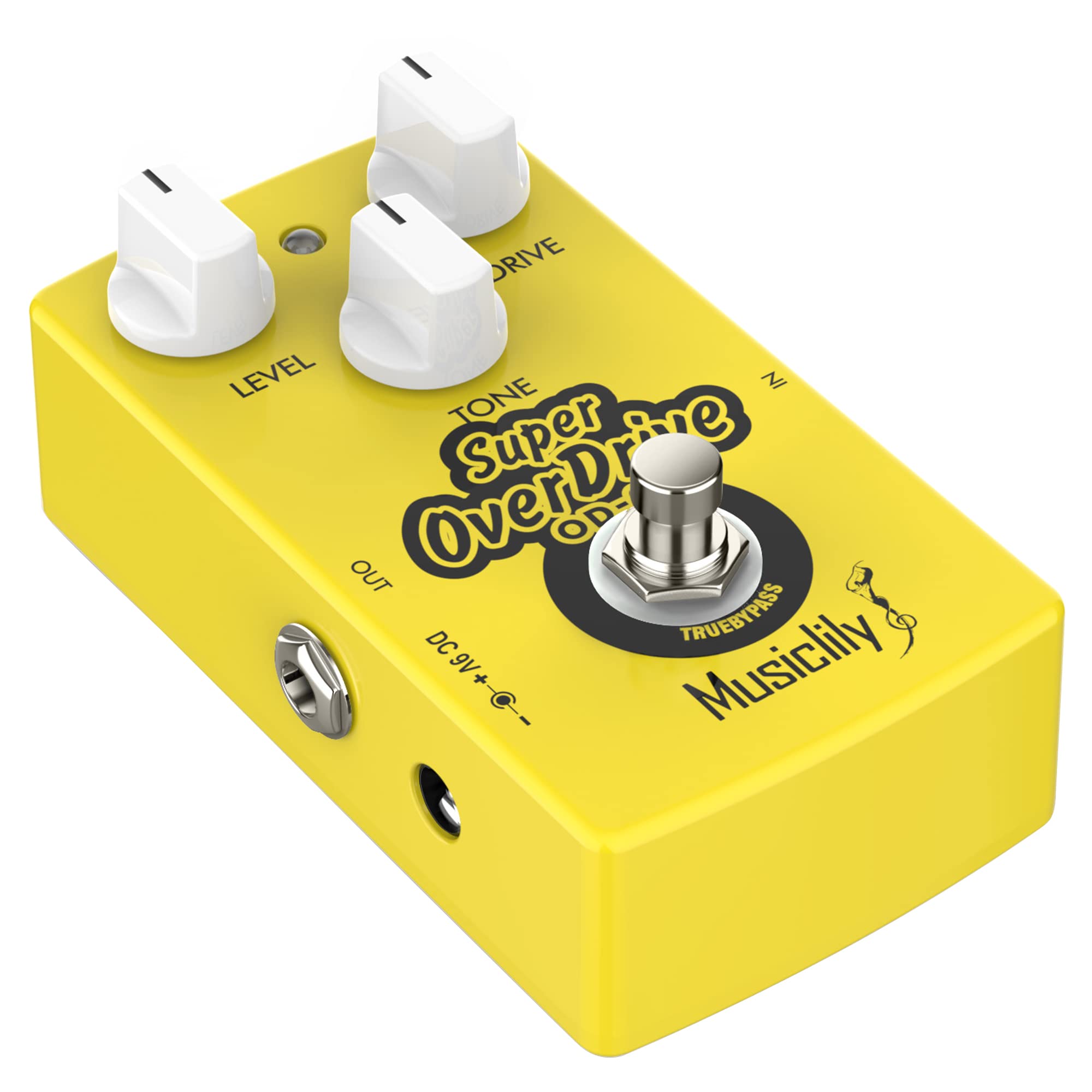 

Musiclily Pro Super Overdrive Guitar Effects Pedal with DC 9V Adapter Power Supply for Electric True Super Overdrive Guitar/Bass, Bypass,