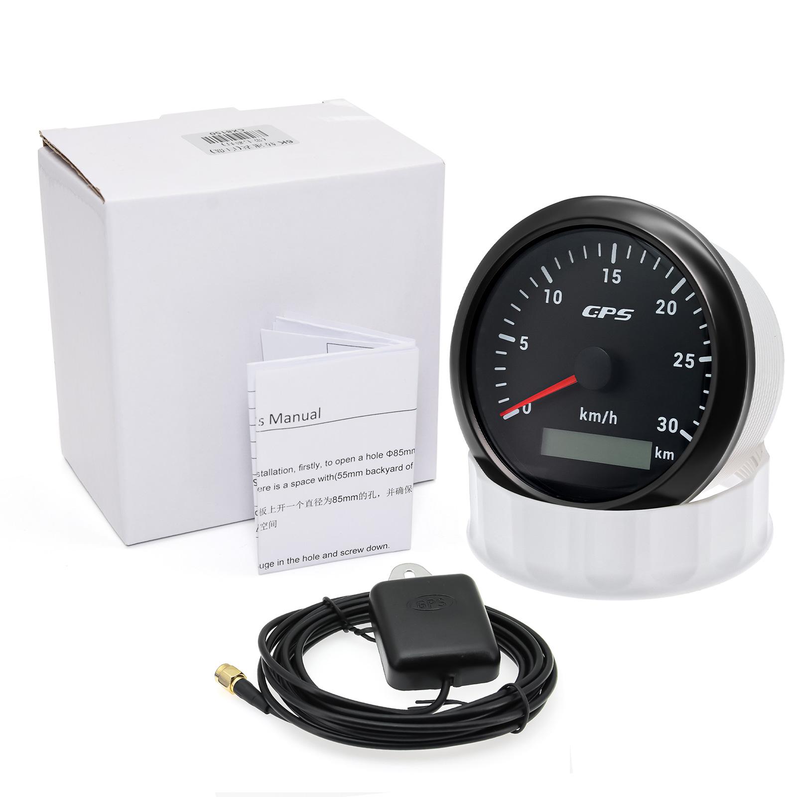 

Marine GPS Speedometer 120/200 KM/H with GPS Antenna 7 Colors Backlit Waterproof 85MM Speed Gauge Meter For Motorcycle Boat Car