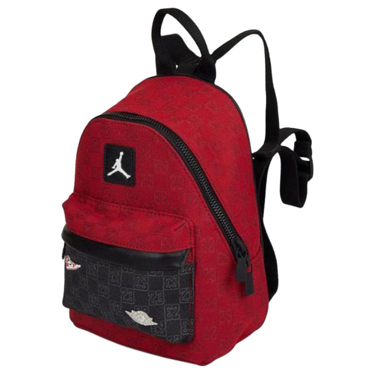 Jordan Classic Brand Logo Color Block Backpack Kids backpacks Red FJ9679-636