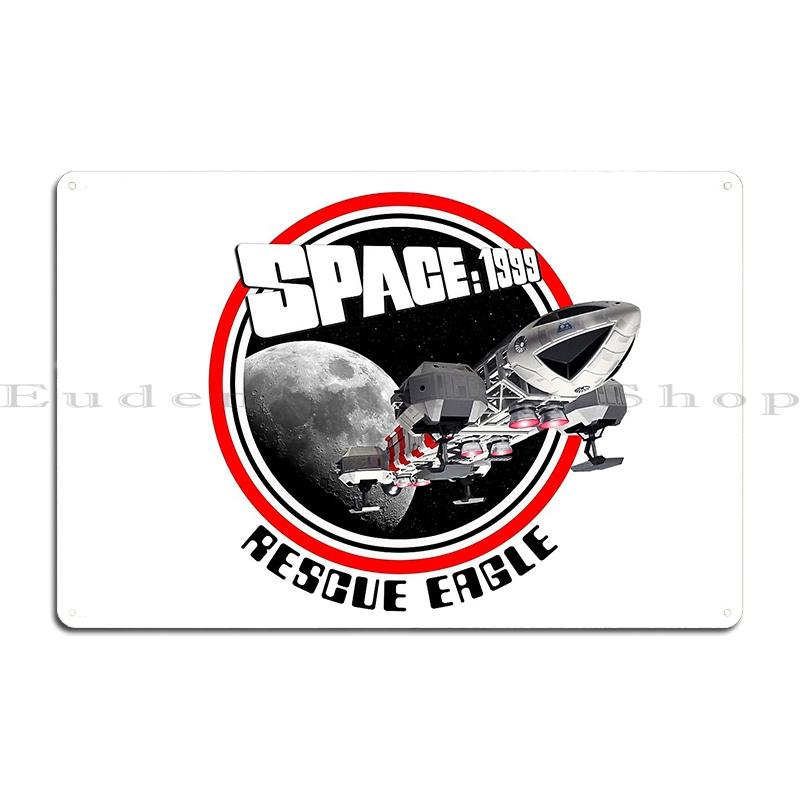 Space Eagle Transporter Sketch Metal Plaque Printing Iron Mural Club Bar Customize Tin Sign Poster