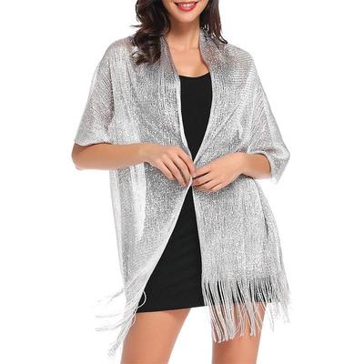 Gold and Silver Thread Shawl for Brides & Bridesmaids – Perfect for Weddings, Proms, and Parties.