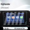 Toyota Highlander 2025 Center Console Navigation Screen Protector Tempered Film