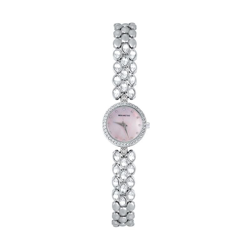 Diamond Zircon Bracelet Women'S Watch Fashion Fritillary Face Metal Belt Waterproof Quartz Watch