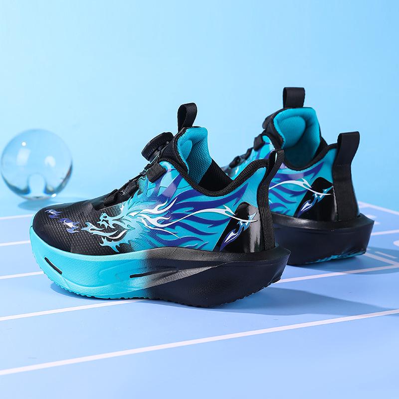 

2025 Boys Autumn/Winter Waterproof Leather Sports Shoes for Kids - Non-Slip, Casual Running Style 30 чорний/фіолетовий