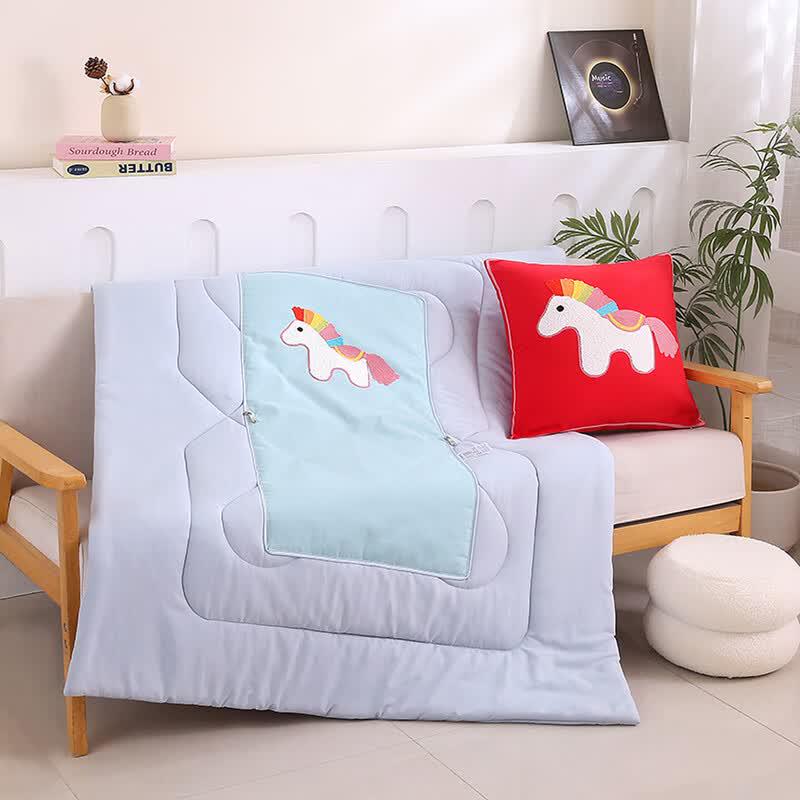 

Multi-functional Cotton Throw Pillow & Summer Quilt