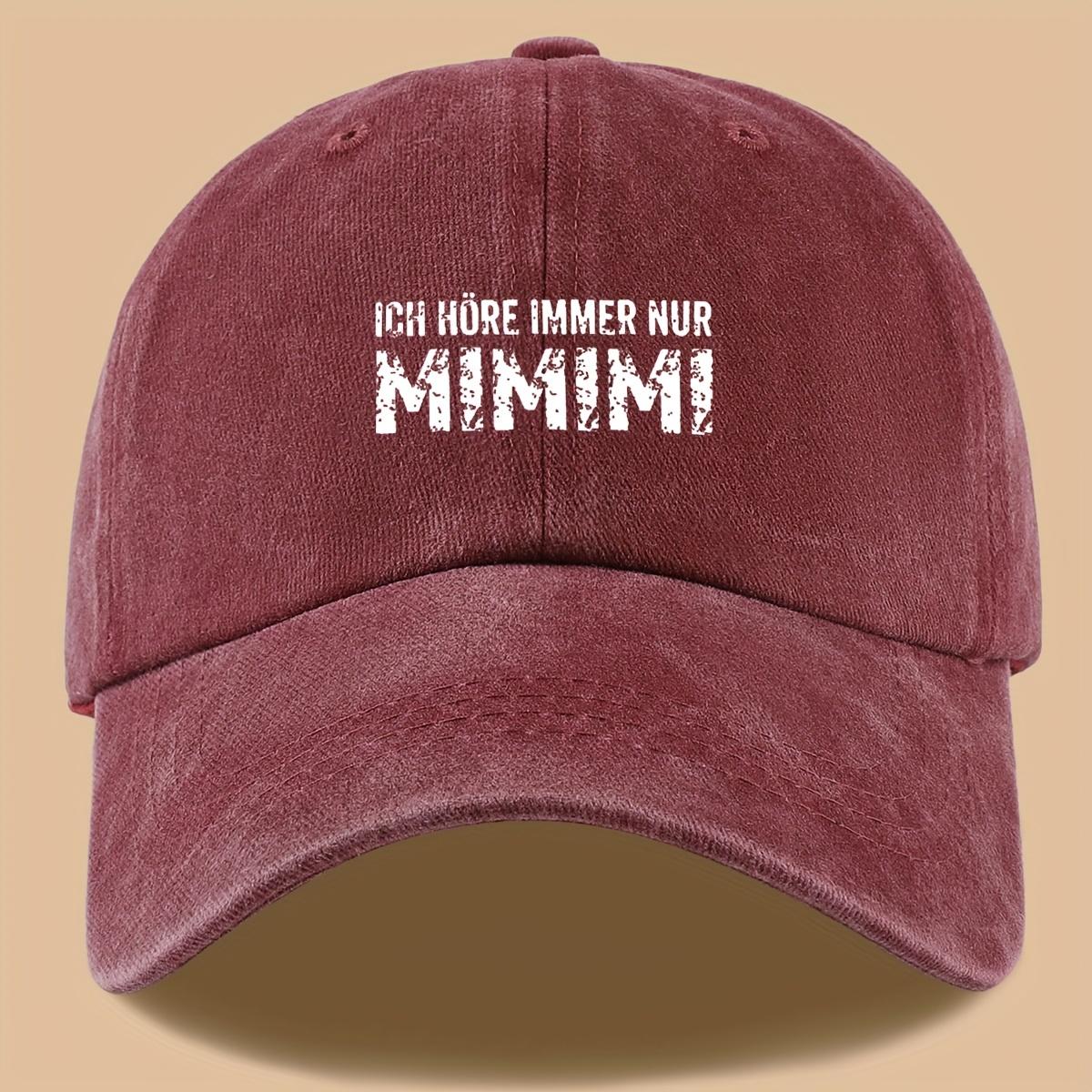 

Ich Hore Immer NUR Mimimi Printed Baseball Cap Retro Retro Trucker Hat Adjustable Unisex кларет