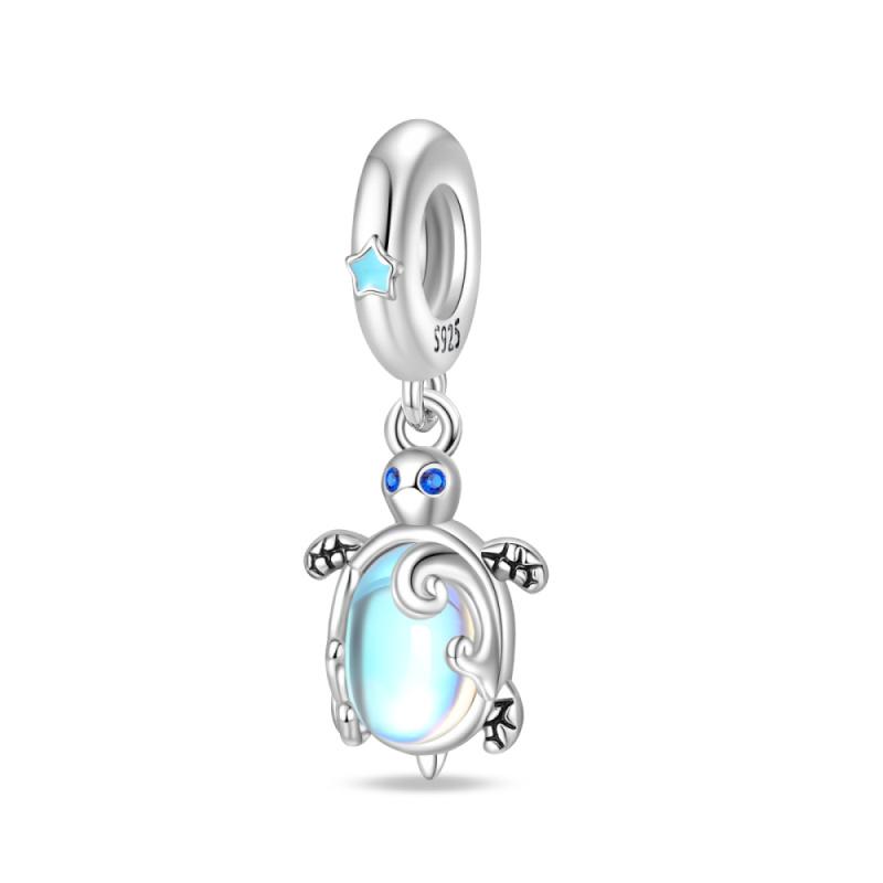 Copper Elegant Glowing Angel Sea Creature Charm Bead For 3Mm Original Bracelet Diy Ladies Jewelry Gift