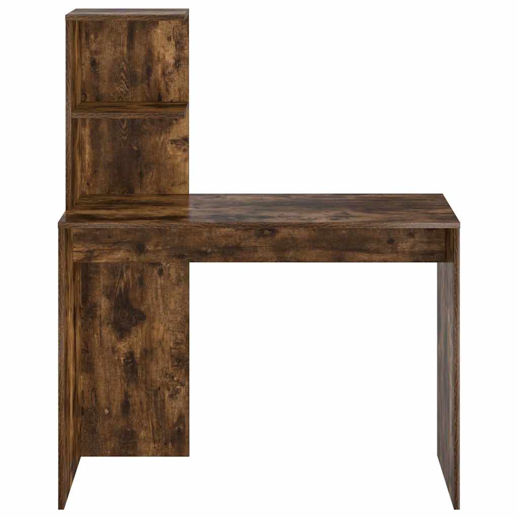 Desk Smoked Oak 102 x 50 x 124 cm Engineered Wood