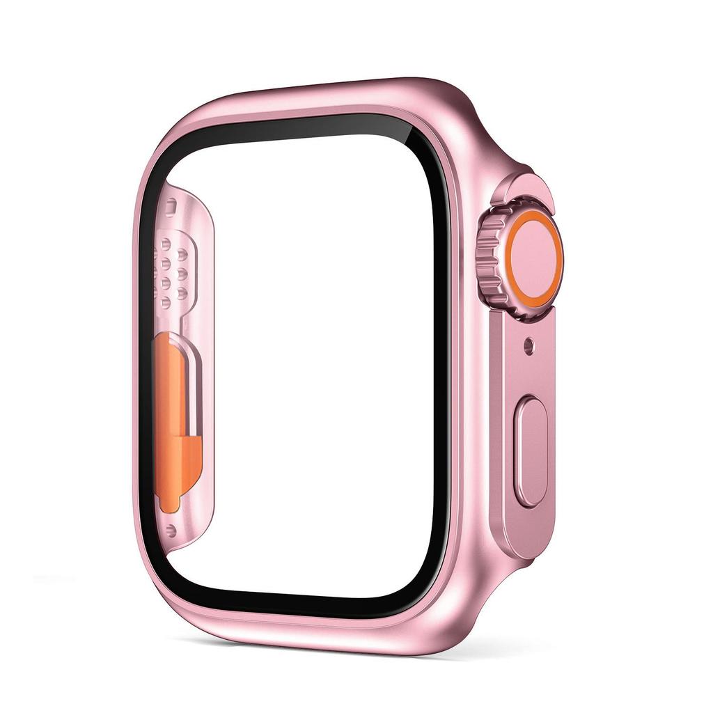 Change To Ultra Case For Apple Watch 9 8 7 6 5 4 3 Iwatch Series 45mm 44mm 41mm 40mm 38mm 42mm Upgrade 49mm Tempered Glass Cover