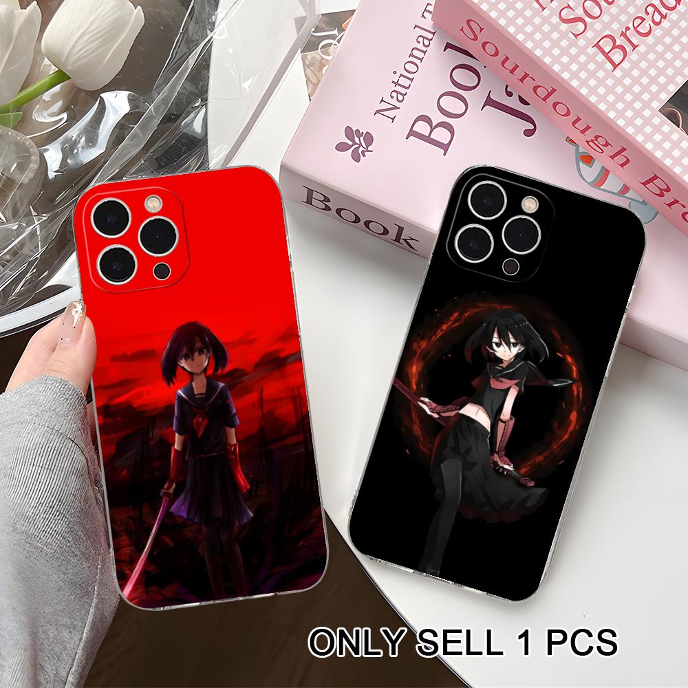Akame Kurome Clear TPU Mobile Case for iPhone 17 16 15 14 13 12 11 X XR XS Air Pro Max Plus Mini Colorful Cover