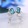 Lindon Fashion Copper Alloy Zircon Jewellery Drop Earrings For Women Wedding Party Gifts
