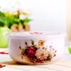 6 inch, bone china, ceramic rice bowl, lunch box for kids, food contain, for buffet and party dessert serving, microwave safe
