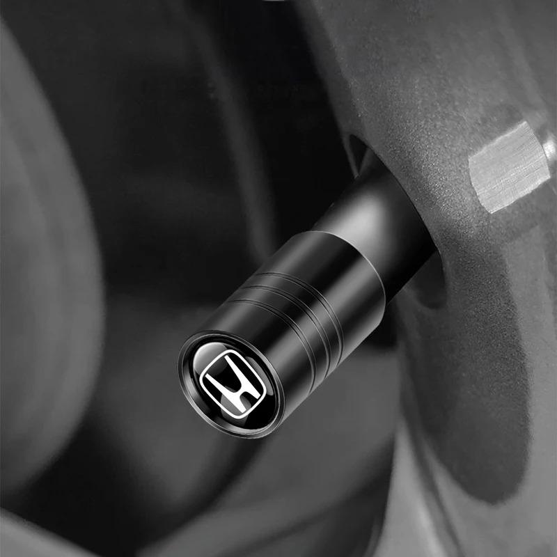 ACE1 For Honda 4Pcs Metal Car Wheel Tire Valve Stem Dust Cover Auto Accessories  Civic 10th 11th  Gen Hrv  Fit 7 Crv Odyssey stickers