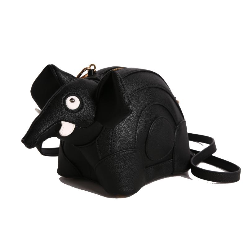 

Женская повседневная модная креативная сумка в виде слоненка, большая вместимость, новая забавная сумка для поездок на работу чёрный