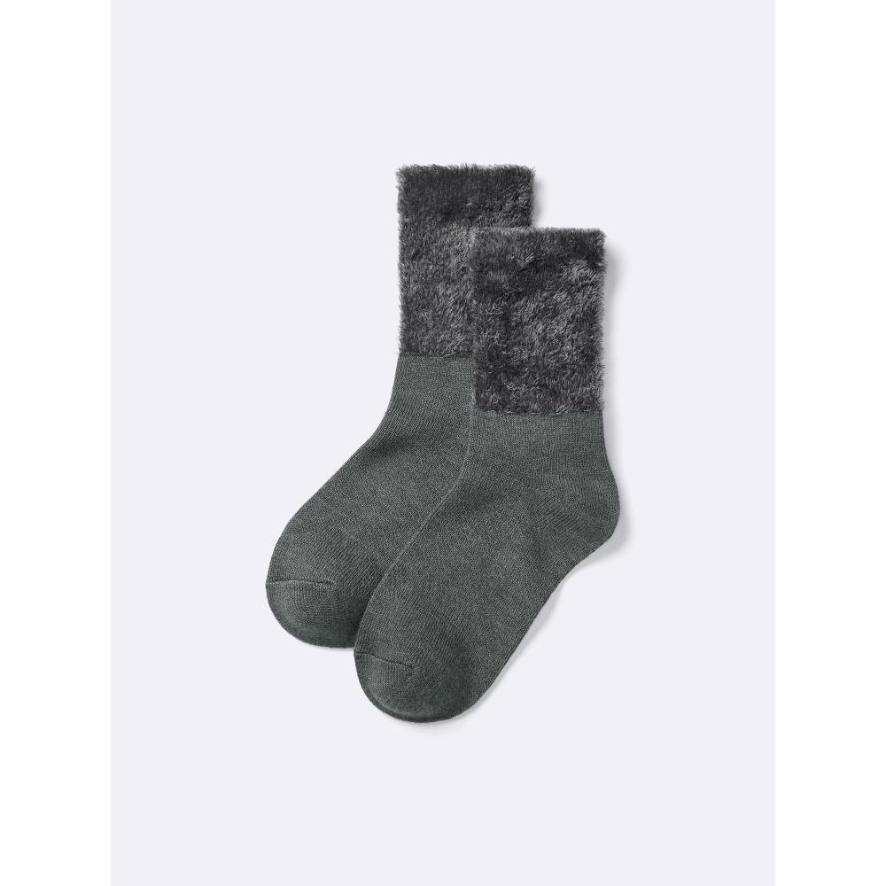 Gu By Uniqlo Style Heat Crew Socks  Blocking 