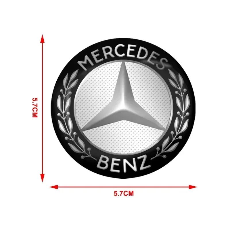 Adesivo per Auto Per Mercedes Benz 4 Pezzi Tappo Centrale Mozzo Ruota Auto Adesivo Emblema Metallico Adesivo Per Mercedes-Benz AMG C450 C200 C220 C25