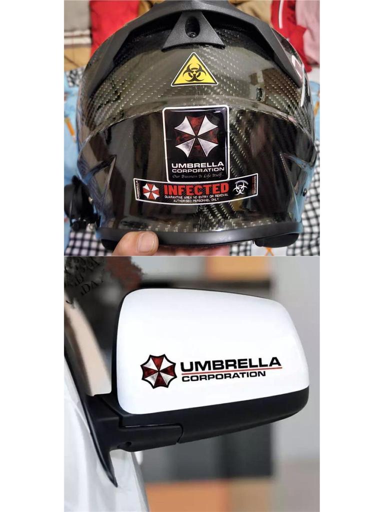 Наклейка на мотоцикл/автомобіль Resident Evil Umbrella: Водонепроникна та міцна наклейка