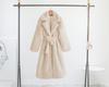2024 Extra Long Plus Size Women's Faux Rabbit Fur Coat - Warm Winter Outerwear