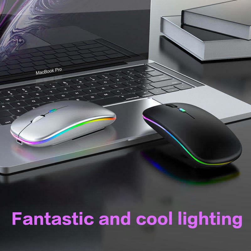 Pc Gamer Wireless Bluetooth Silent Mouse For MacBook Tablet Computer Laptop PC Mice Slim Quiet 2.4G Wireless Mouse Portable