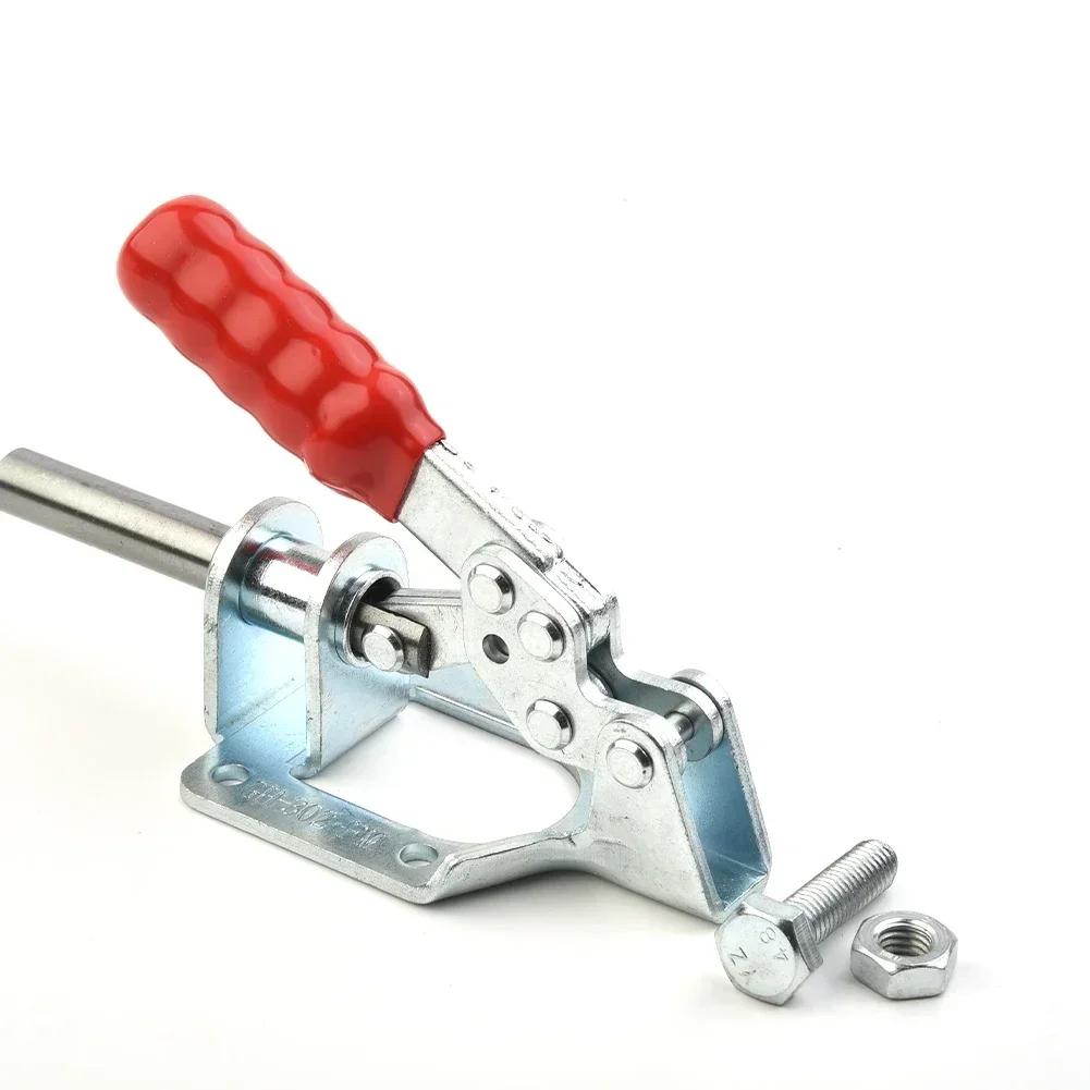 Přepínací svěrka 1 ks GH-302-FM 300 liber/136 kg, tlačná/tažná, vertikální/horizontální typ, rychloupínací svorka, ruční nářadí pro obrábění dřeva