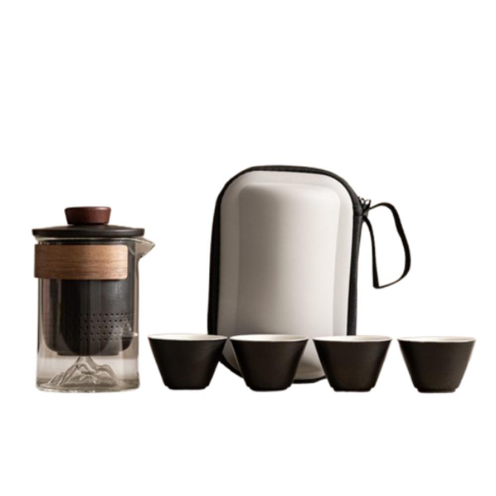 with tea strainer Travel Ceramic Teapots Chinese Style Mini Tea Cup Set  Teas Brewing Utensils