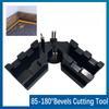 Bevel Gauge and Mitre Box 2-in-1 Mitre Measuring Cutting Tool Measure Bevels and Miter Sawing Angle Cutting Tool For Baseboards