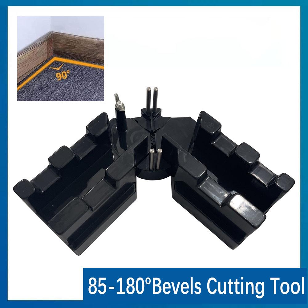 Bevel Gauge and Mitre Box 2-in-1 Mitre Measuring Cutting Tool Measure Bevels and Miter Sawing Angle Cutting Tool For Baseboards