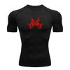 Maglietta Fitness da Uomo ad Asciugatura Rapida a Compressione, Stampa Stile Death Metal Spinoso Horror, Top Atletico per Corsa Allenamento Palestra, Sport Allenamento Uso Quotidiano