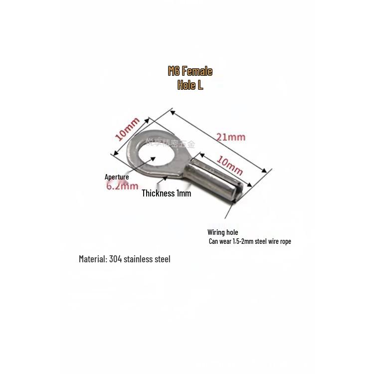 Stainless Steel Wire Rope Safety Crimping Terminals