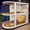 Spacious All-Season Cat Villa: Indoor Cabinet, Bed, Toilet, and Cage