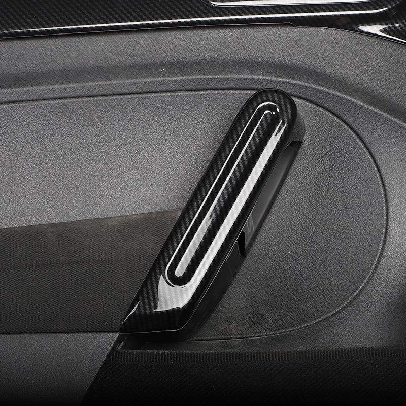12-19 Beetle Front Console Mod: Peach Wood Carbon Fiber Anti-Scratch Patch