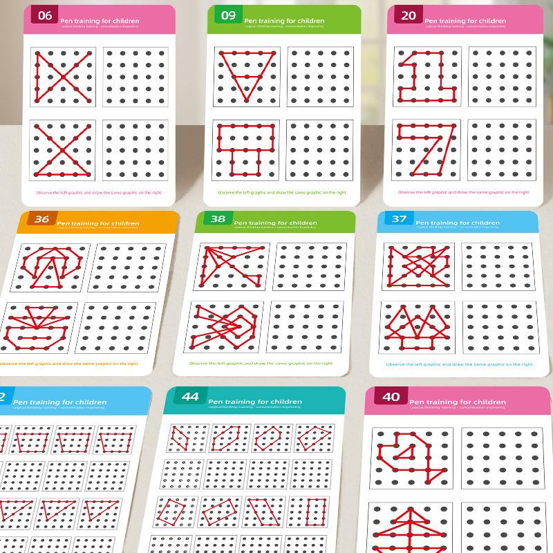 Educational Kids Magic Copybook Set Reusable Tracing Workbook for Handwriting Skills
