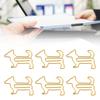 100Pcs Gold/Silver Dog Shape Paper Clips Dog Shape Portable Paper Clips Cute Paper Clips  Stationery